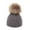 Gray, variant on Jamicy Kids Beanies with Poms for 1-6 Years Winter Knitted Hat for Boys and Girls Winter Elastic Hat Stylish Ladies Hat with Elastic Fit Cozy Knitted Hat Windproof Warm