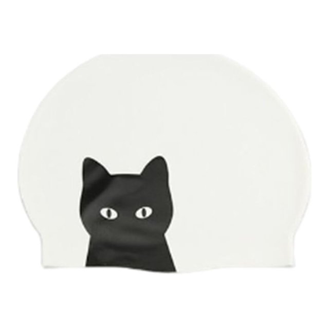 Minnieouse Gorros de piscina, gorro de baño impermeable de dibujos animados, protege las orejas, pelo largo, casco de buceo profesional, de Type3 NO3