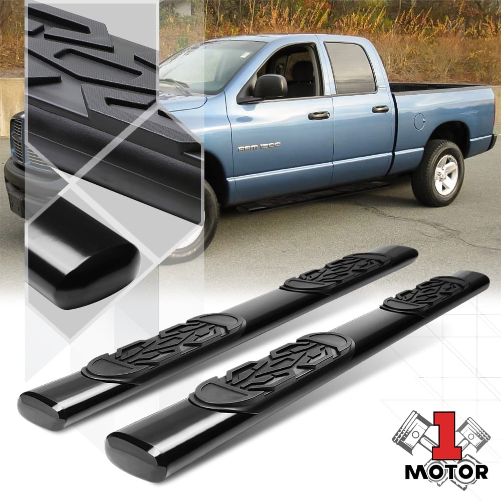 For 02-09 Dodge Ram Quad Cab 4/" Oval Hd Side Step Nerf Bars Running Boards Black