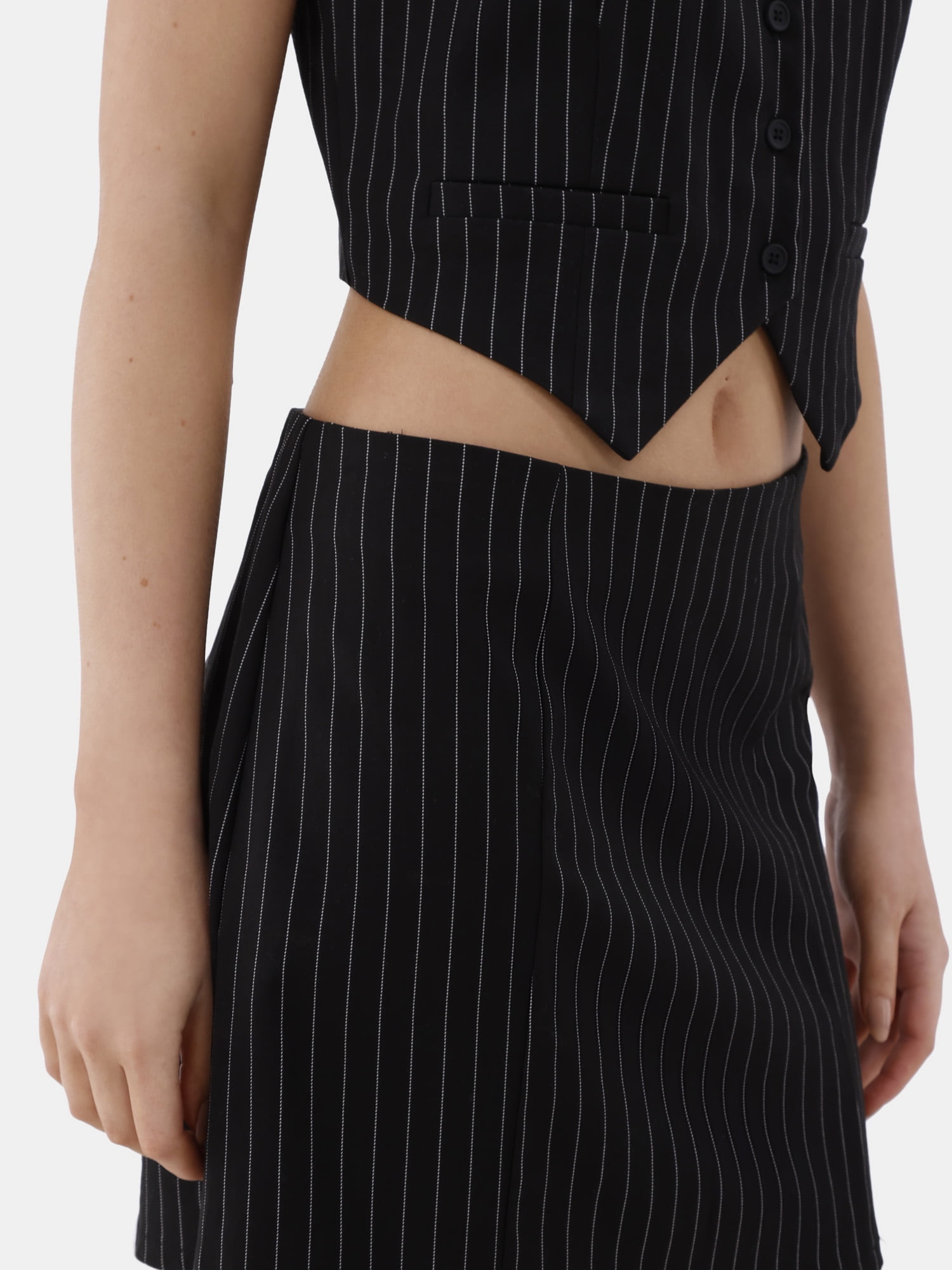 No Boundaries Vest and Mini Skirt Set, 2-Piece, Women’s