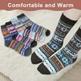 thumbnail image 4 of ketyyh-chn99 Socks Womens Large Socks 5 Pairs Socks Women's Autumn And Winter Ethnic Style Personality Wide Stripe Thickened Socks, 4 of 5