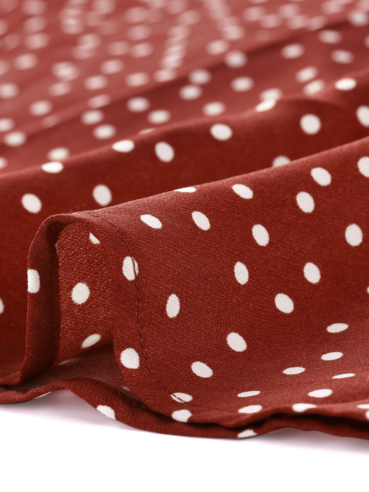 DARING DIVA Retro Polka Dots Elastic Waist Vintage A-Line Midi Skirt XL Red