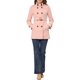 thumbnail image 2 of Abrigo de invierno de longitud media con doble botonadura y cuello alto para mujer Inspire Chic, talla XS, color rosa, 2 of 6