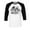 White/Black, variant on Crafty Witch Three-Quarter Raglan Sleeve Baseball Shirt Unisex Large White/Black