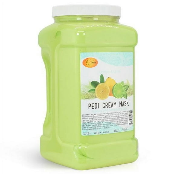 SPA REDI - Body and Foot Cream Mask, Lemon, 128 Oz - Pedicure Massage for Tired Feet and Body, Hydrating, Fresh Skin - Infused with Hyaluronic Acid, Amino Acids, Panthenol, Comfrey Extract
