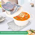 thumbnail image 4 of 2 Pack Pot Holders for Kitchen Heat Resistant Hot Pads Sets for Cooking Baking Santa Claus in Sleigh, 4 of 7