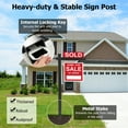thumbnail image 6 of Gymax 2PCS 6' UPVC Real Estate Sign Post Open House Yard Home for Sale W/Stake, 6 of 10