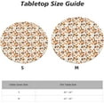 thumbnail image 4 of muroi Fall Round Tablecloth Dark Brown Orange Leaf Floral Thanksgiving Table Cover with Elastic Edge Autumn Washable Fitted Table Cloth for Kitchen Patry Outdoor Decor Fits 45"-50", Medium, 4 of 6