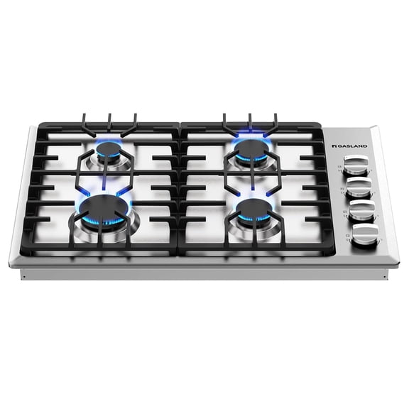 GASLAND 4 Burners Gas Cooktop, 30 inch Drop in Gas Stove Top, NG/LPG Convertible