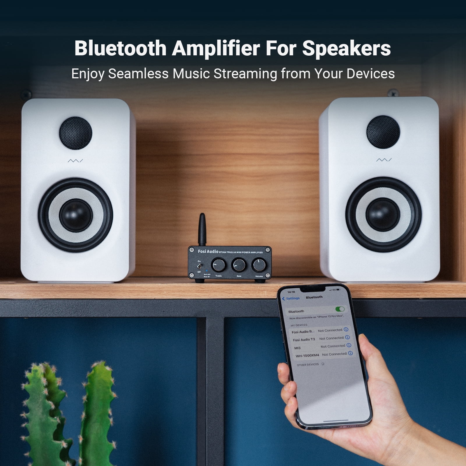 Fosi Audio BT20A-S 200W Bluetooth 5.0アンプ ステレオ