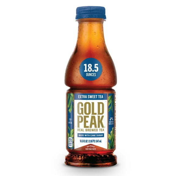 Gold Peak Extra Sweet Iced Tea, Sweet Tea, 18.5 fl oz Bottle