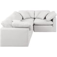 thumbnail image 3 of Meridian Furniture Indulge 105" Cream Vegan Leather L-Shaped Modular Sectional, 3 of 10
