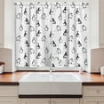 thumbnail image 2 of Kids Curtains 2 Panels Set, Skiing Penguins on Snowboards Winter Sports Themed Pattern Fun Animal Bird with Scarf, Window Drapes for Living Room Bedroom, 55W X 39L Inches, Black White, by Ambesonne, 2 of 3