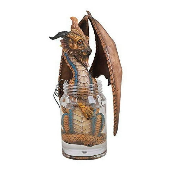 Pacific Giftware Liquor Moonshine Spirits Winged Dragon in Jar Resin Figurine by Stanley Morrison
