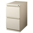 thumbnail image 3 of Scranton & Co 20" 2-Drawer Modern Metal Mobile Pedestal Filing Cabinet in Beige, 3 of 7