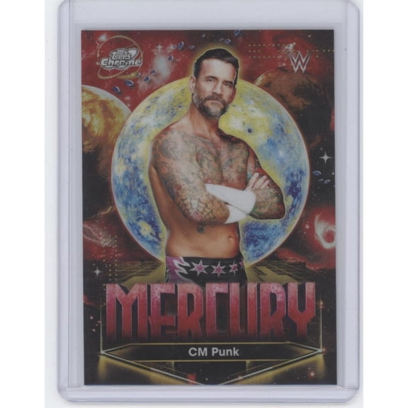 2026 Topps Cosmic Chrome WWE CM Punk #PPM-4 Planetary Pursuit Mercury Raw WWE Wrestling Trading Card
