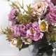 thumbnail image 4 of Ramo de flores de imitación, rosa de bola pequeña de estilo europeo, decoración del hogar de flores de imitación, ramo de flores de imitación (rosa oscuro) JAMW Sencillez, 4 of 5
