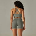 thumbnail image 3 of Conjunto de pantalones de yoga de dos piezas para mujer, leggings de cintura alta sin costuras y tops cortos de secado rápido, deportes atléticos, 3 of 5