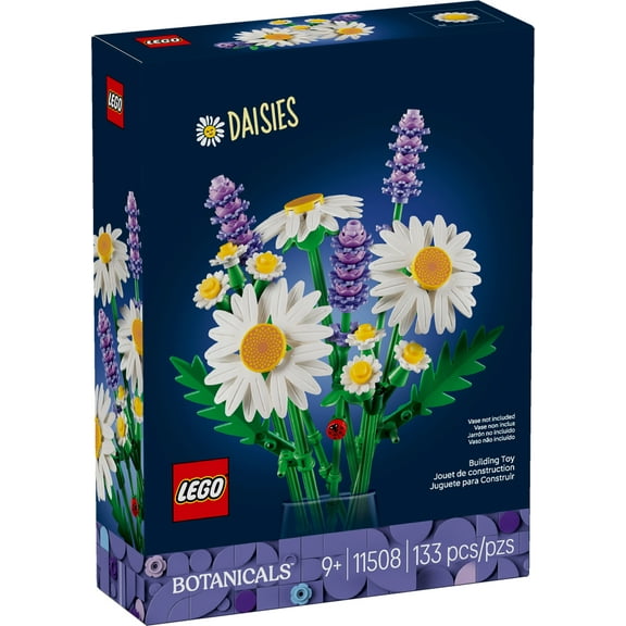 LEGO Botanicals Daisies Building Toy - Artificial Flowers Crafting Kit for Girls & Boys, Ages 9+ - Kids Room Decor for Book Shelf or Desk - Gift Idea for Birthdays - 11508