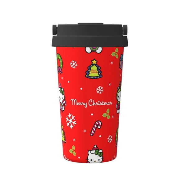 Saiise Sanrio Print Travel Coffee Mug 16oz,Insulated Coffee Mug to Go,Reusable Coffee Travel Mug with Seal Lid,Vacuum Stainless Steel Coffee Cups for Hot/Ice Coffee Tea