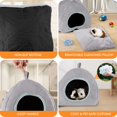 thumbnail image 3 of Refugio para Cobayas Cama y Tienda en Forma de Túnel ONEJU Gris, 3 of 6
