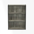thumbnail image 3 of Furinno 22.7 W x 9.7 D x 31.5 H 3-Shelf Open Freestanding Shelves, Gray and Black, 3 of 7