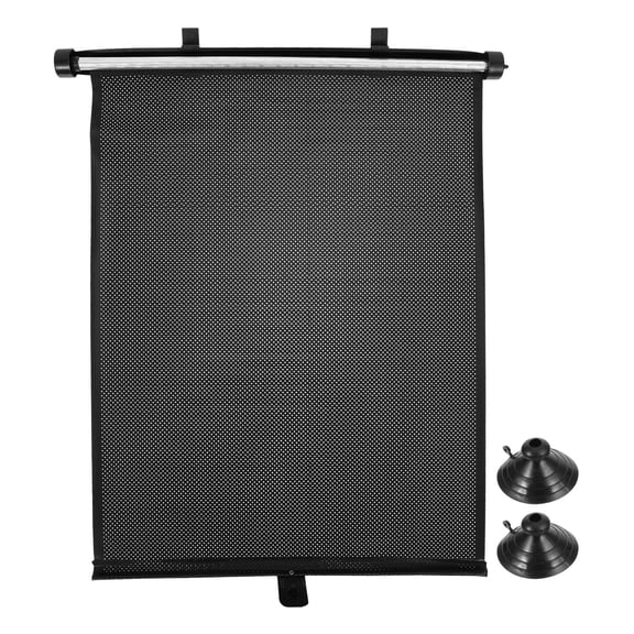 ETEREAUTY Black PVC Car Window Sunshade with Roller Design for Effective Sun and Heat Insulation
