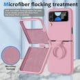 thumbnail image 2 of Z Flip 3 Liquid Silicone Case for Samsung Galaxy Z Flip3 5G, Slim Case with Ring for Women, Soft Gel Rubber Ultra Thin Cases Silky Touch Anti-Scratch Protective Cover for Samsung Z Flip 3 5G (Pink), 2 of 18