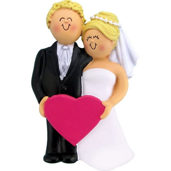 Wedding Both Blonde Personalized  Christmas Ornament DO-IT-YOURSELF