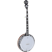 Ortega Guitars OBJ750-MA Falcon Series Banjo 5-string Flamed Maple Resonator Body w/ Free Bag, Gloss Finish