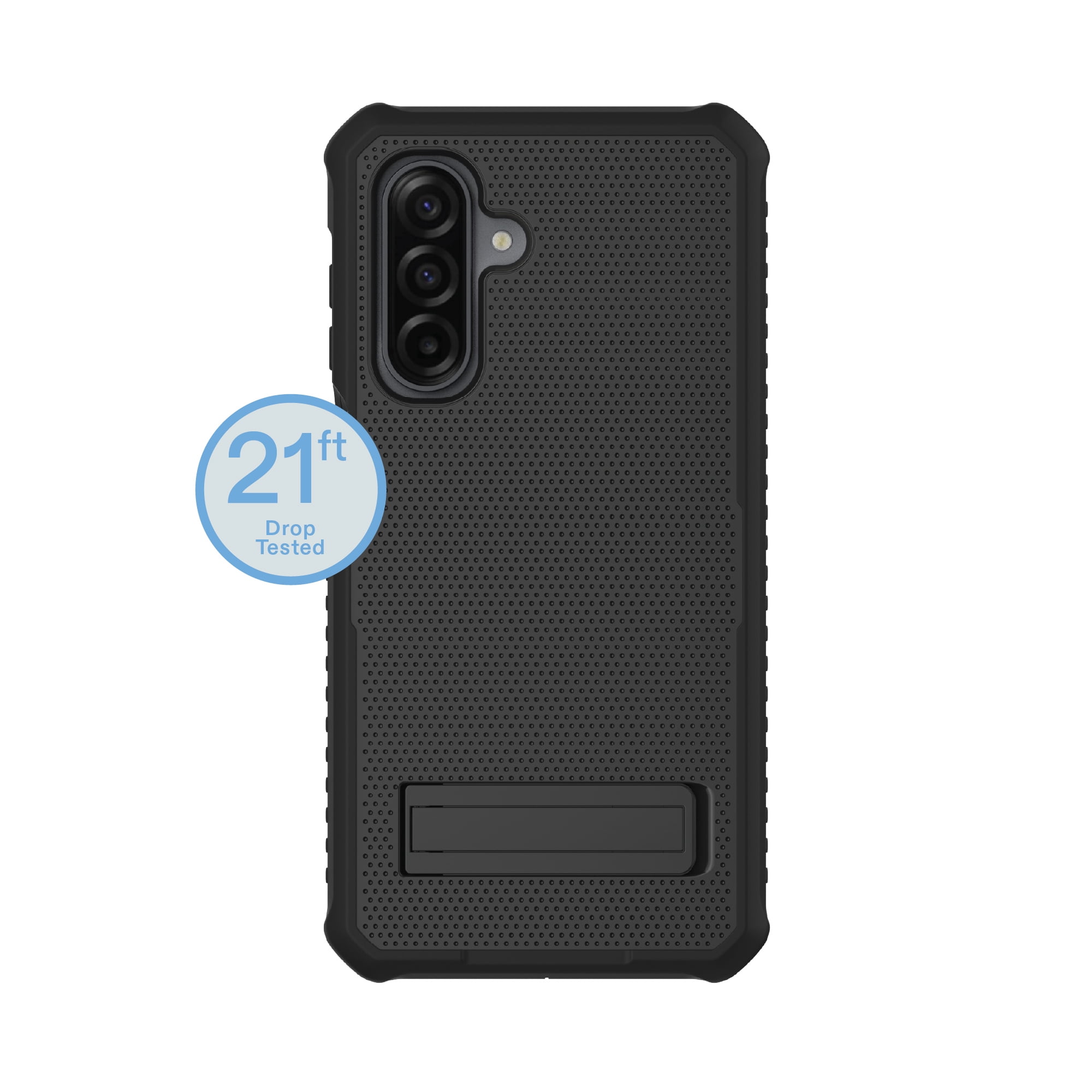 onn Rugged Phone Case with Kickstand for Samsung Galaxy A17 5G - Black