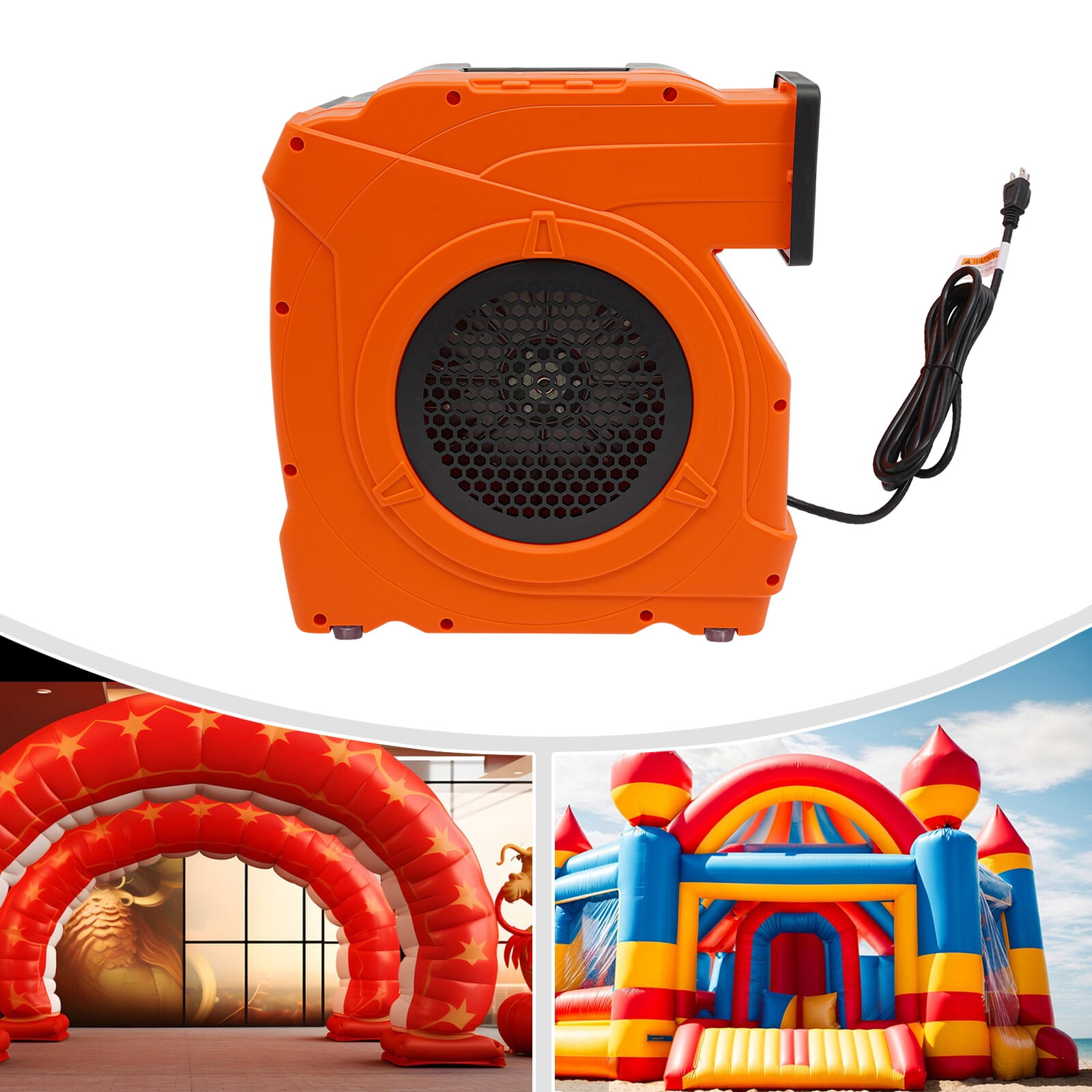 ToppiJoy 3HP Inflatable Bounce House Air Blower, Powerful Bounce House Air Blower Fan for Large Inflatable Bounce House, Paint Booth, Bouncy Castle and Water Slides