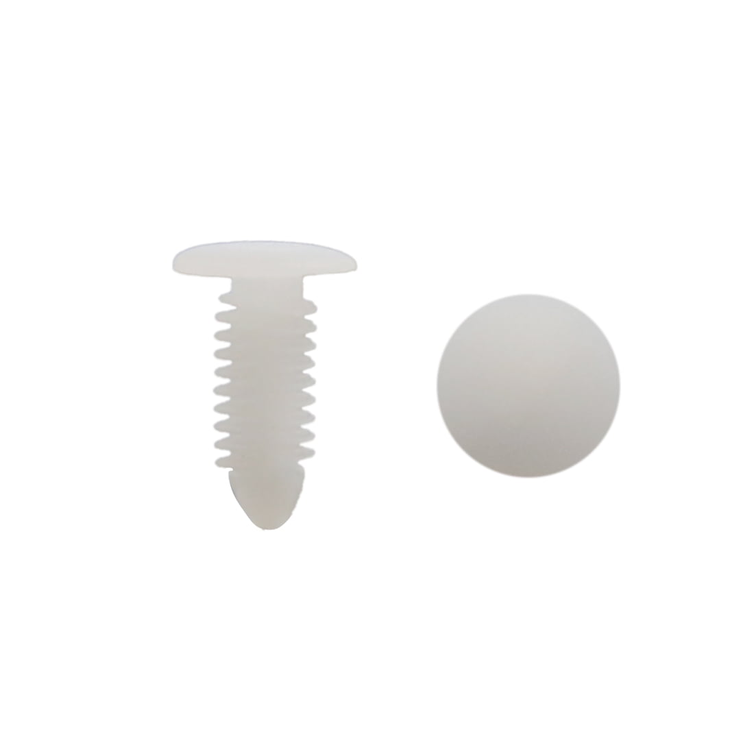 Unique Bargains 20Pcs White Plastic Rivets Splash Guard Fastener Push