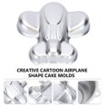 thumbnail image 5 of 1Pc Airplane Shape Cake Molds Creative Cartoon Plane Shape Bakeware Aluminium Alloy Aircraft Baking Molds DIY Baking Tools (Silver), 5 of 5