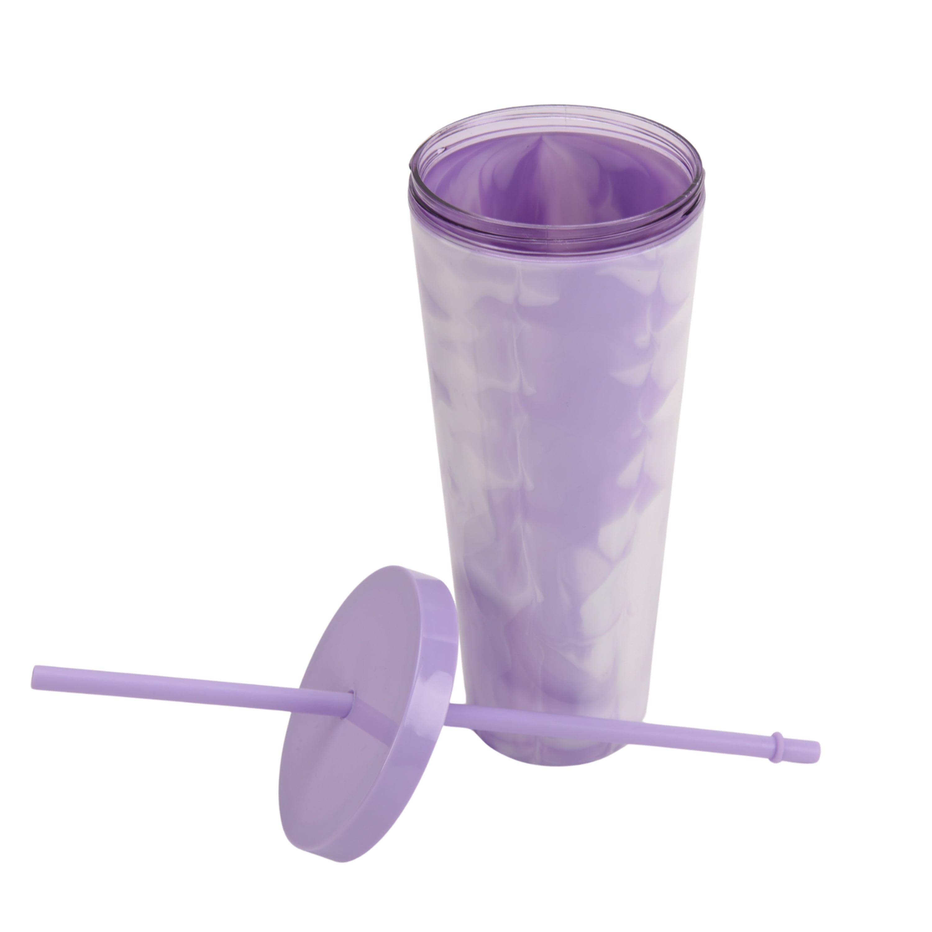 Mainstays 26-Ounce Plastic Swirl Tumbler, Purple