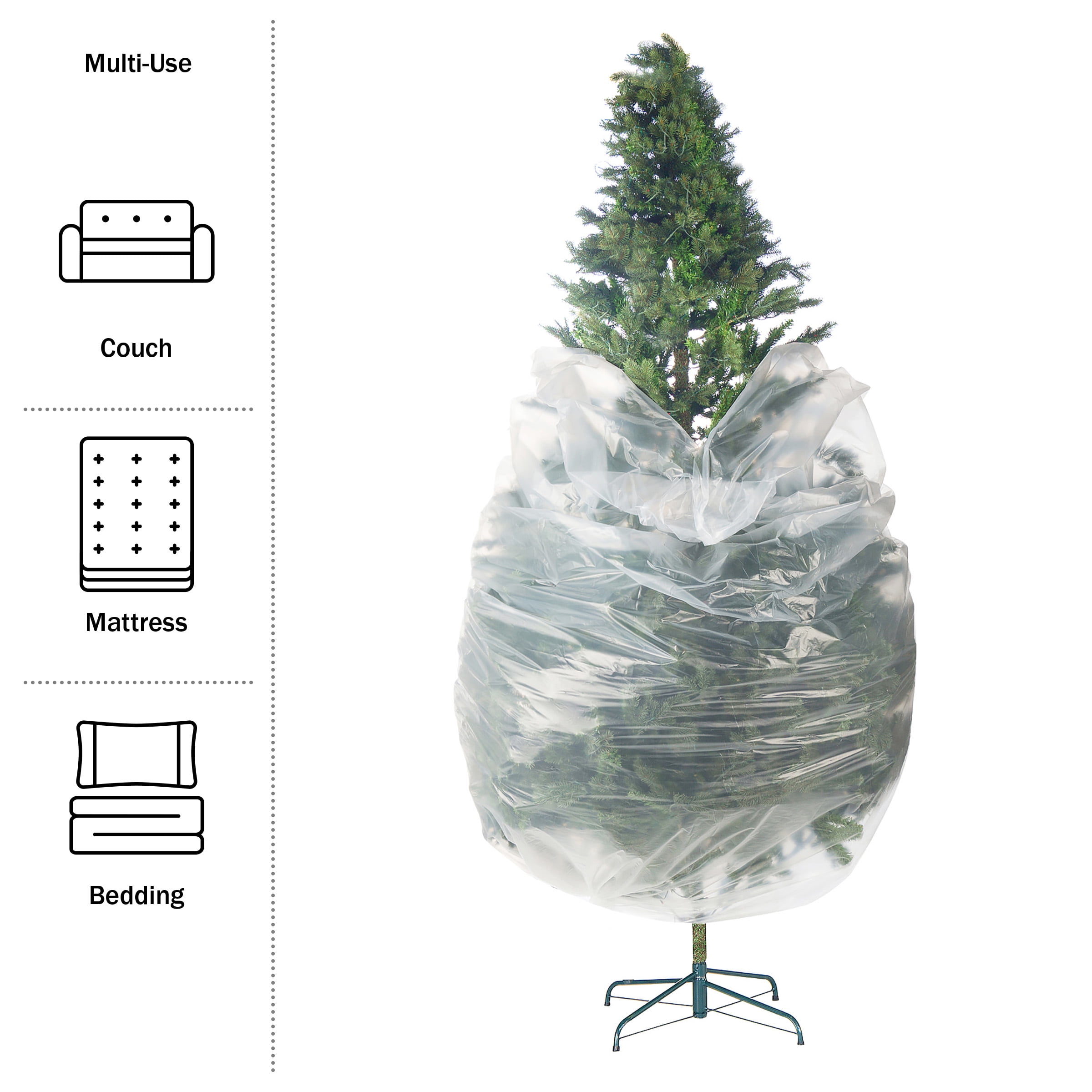 Pursell Manufacturing Christmas Tree Disposal and Storage Bag - Fits Trees to 9-Feet 5-Inches (Standard Version)