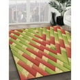 thumbnail image 3 of Ahgly Company Machine Washable Indoor Round Transitional Grapefruit Red Area Rugs, 7' Round, 3 of 7
