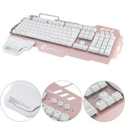 Wired Metal Backlight Gaming Keyboard Feeling 104 Keys Waterproof Keyboard