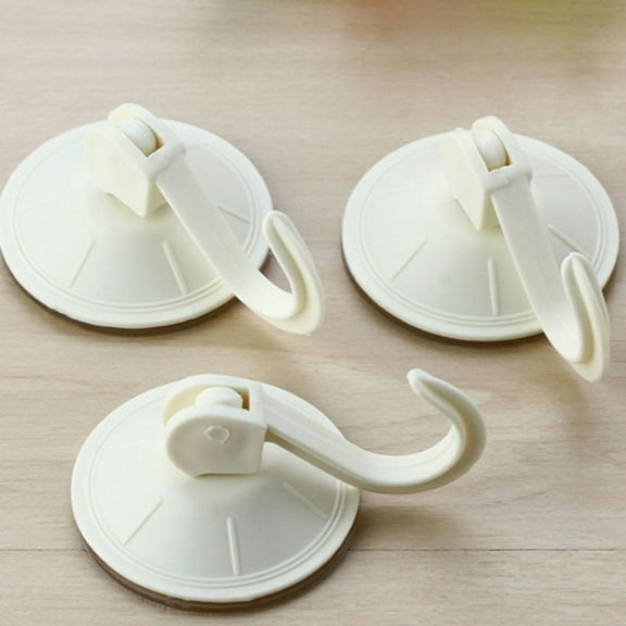 Plastic White Home Wall Strong Suction Cup Hook Hanger Remova D3R5 I0E4