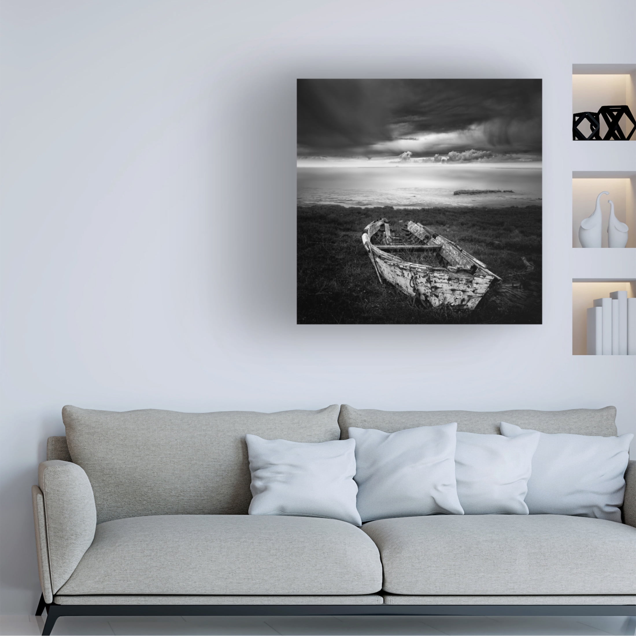 Canvas Wall Art - George Digalakis 'In A Broken Dream' Wall Art for Living Room, Bedroom, or Office D?cor by Trademark Fine Art - 35 x 35 Inches