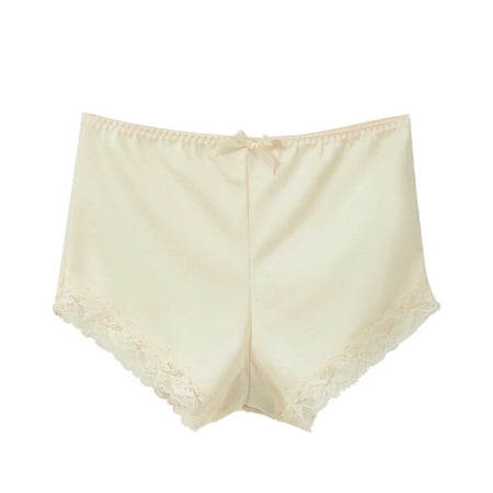 lulshou Women s Mid-Waist Briefs High Elastic Bow Detail Briefs Underwear Women s Panties Yellow L