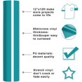 thumbnail image 2 of HAHDAXIA Aqua Heat Transfer Vinyl HTV Roll 12"x12ft for Tshirt Compatible with All Cutting Machines, 2 of 7