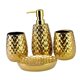 thumbnail image 4 of 4 piezas de accesorios de baño, soporte para cepillo de dientes, jabonera de baño, jabonera de cerámica, taza para cepillo de dientes para decoración Dorado mayimx Cosas de baño, 4 of 9