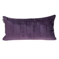 thumbnail image 1 of HomeRoots 402887 Quilted Velvet Purple Lumbar Throw Pillow, 1 of 1