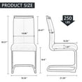 thumbnail image 3 of Sumdeal Modern Dining Chairs Set of 2,Modern Dining Chairs with C-Shape Metal frame leg with High Density Sponge Leather,Dining Chairs for Dining Room,Kitchen,Living Room, 3 of 7