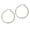 Colorname Hoopear: Silver / 40mm, variant on Sterling Silver 50mm Knife Edge Hoop Earrings - 4.0 Grams - Measures 50x50mm Wide 3mm Thick
