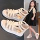 thumbnail image 1 of Sandalias de verano para niñas, estilo grande, con suela suave y punta abierta, zapatos de princesa para niñas pequeñas, zapatos romanos para bebés y niños, 1 of 6