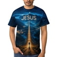 thumbnail image 5 of LAOLIUSN Men's Jesus Shirt, Christian T Shirt Graphic Tee, Faith Religious Spiritual Apparel, All Over Print Gospel Shirt, S-4XL, 5 of 7
