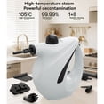 thumbnail image 3 of Pressurized Steam Cleaner for Home Portable Handheld High Temperature Steam for Couch Clothes Car Seats Kitchen US Plug, 3 of 6
