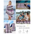 thumbnail image 5 of Purple Black Plaid Beach Towels Oversized Super Absorbent, Farmhouse Purple Black Checkered Lightweight Bath Towel Quick Dry Sets For Bathroom/Pool/Rv Camping/Beach Play/Gym Room/Picnic 30"x60", 5 of 8